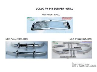 Bumper and grill for Classic Volvo PV 444 year 1947 to 1958